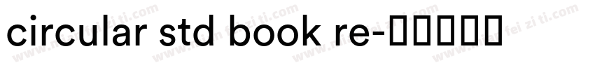 circular std book re字体转换